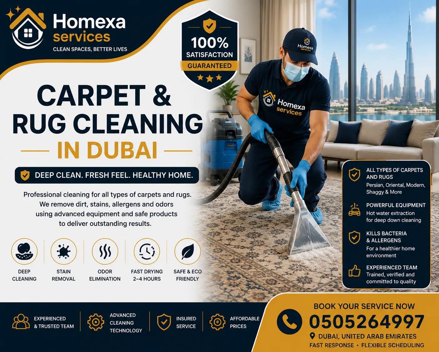 Professional carpet cleaning in Dubai by Home Xa Services