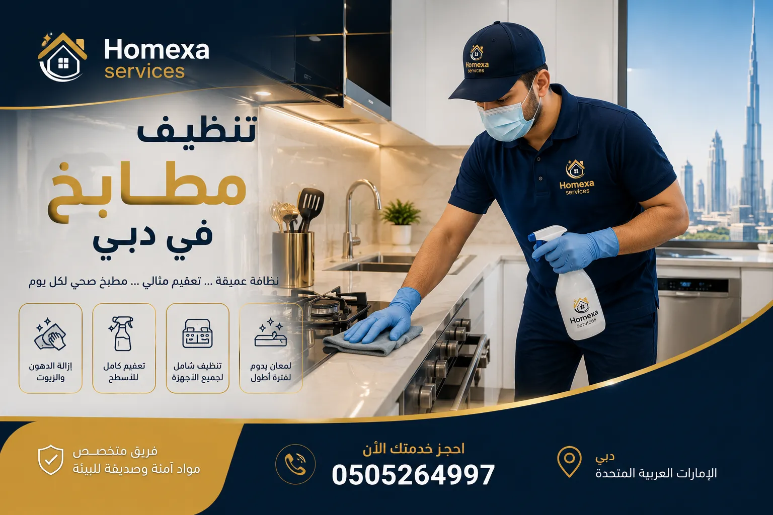 تنظيف مطابخ في دبي بواسطة Home Xa Services