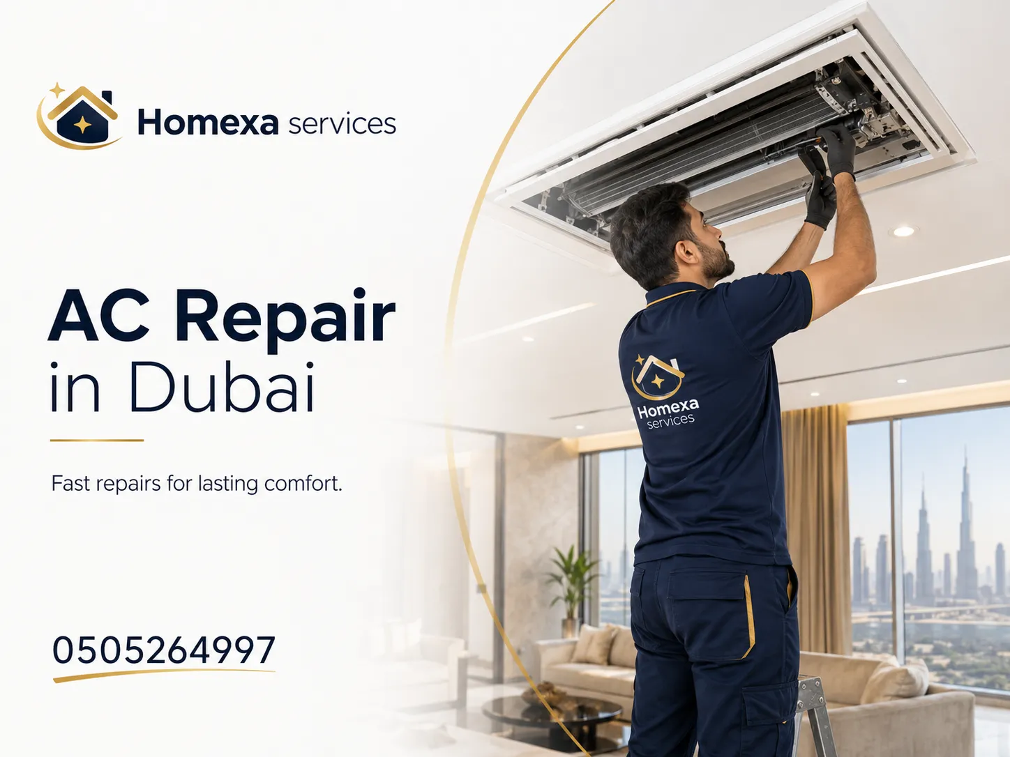 Air conditioner repair technician in Dubai
