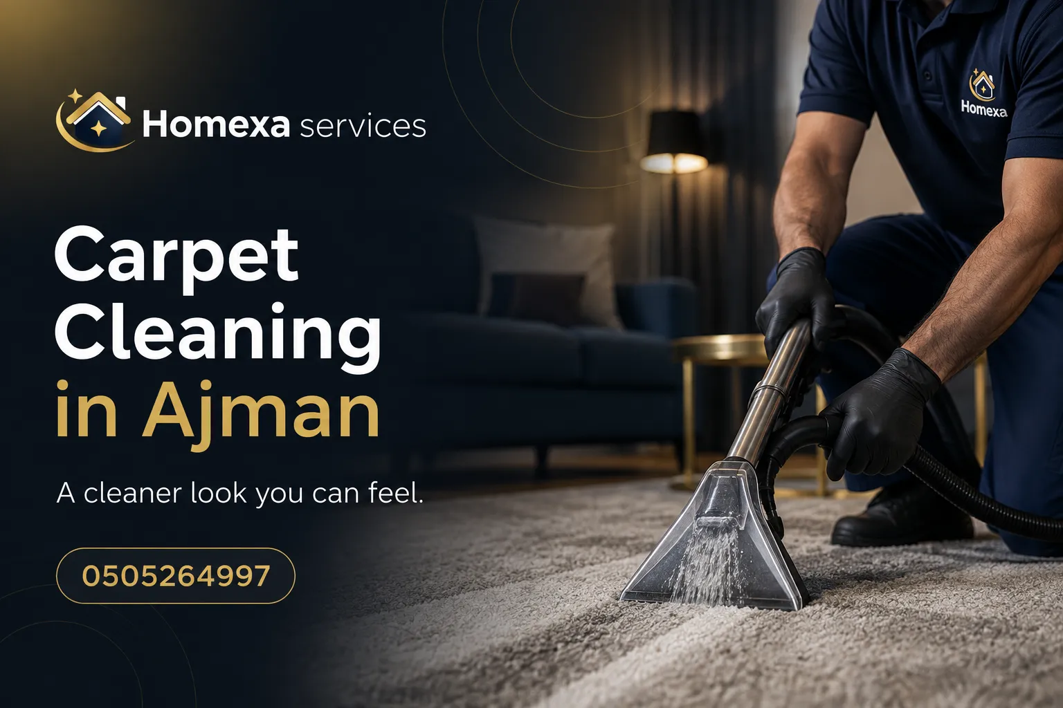 Professional carpet cleaning in Ajman with stain treatment and fibre cleaning