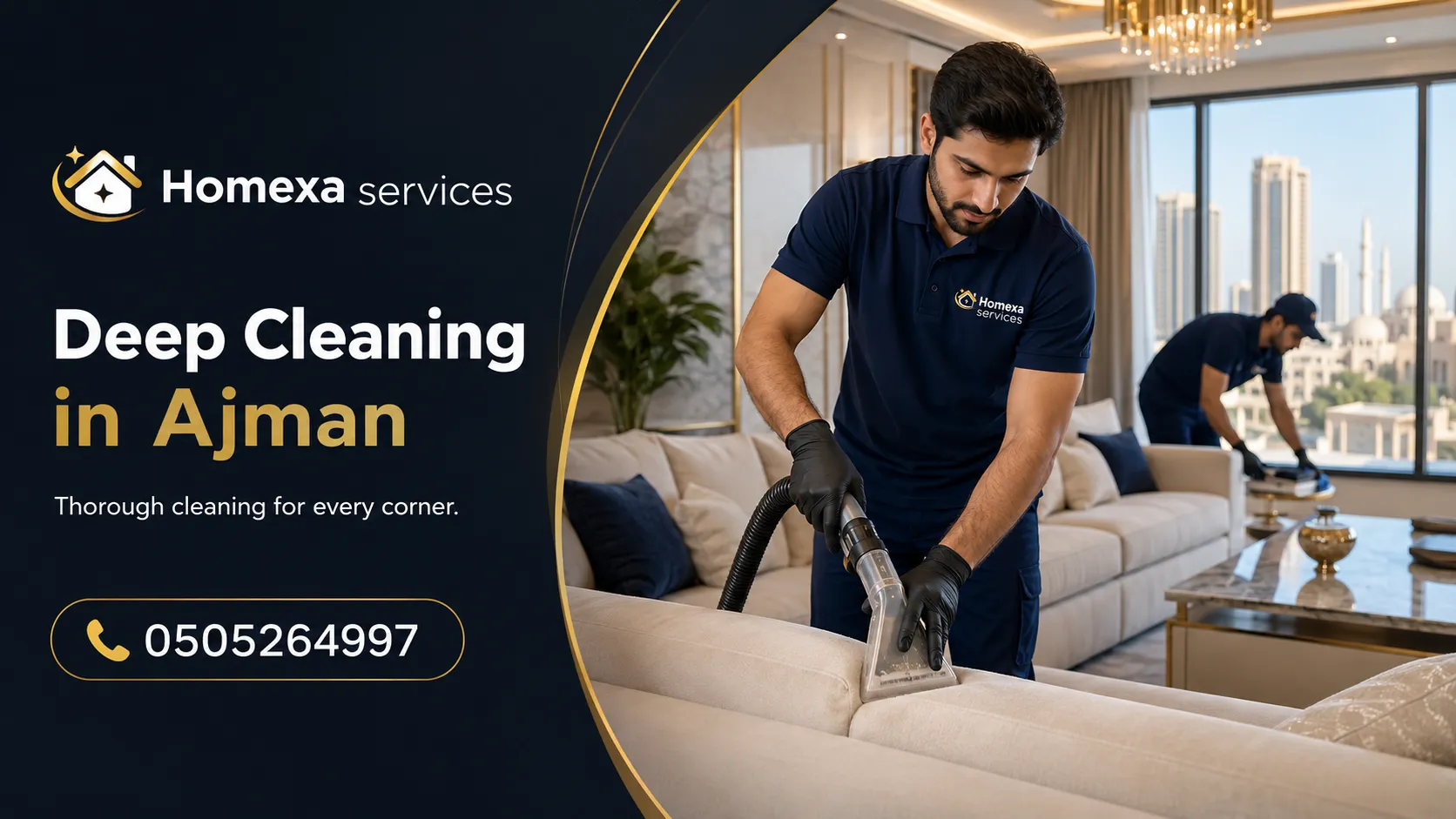 Deep cleaning in Ajman for apartments houses villas kitchens and bathrooms