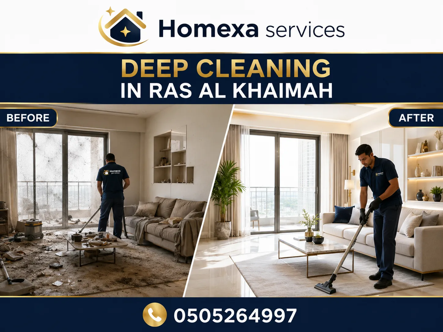 Detailed deep cleaning service in Ras Al Khaimah