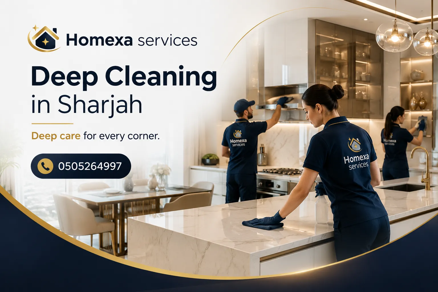 Deep Cleaning Company in Sharjah for furnished and empty apartments villas kitchens bathrooms and bedrooms