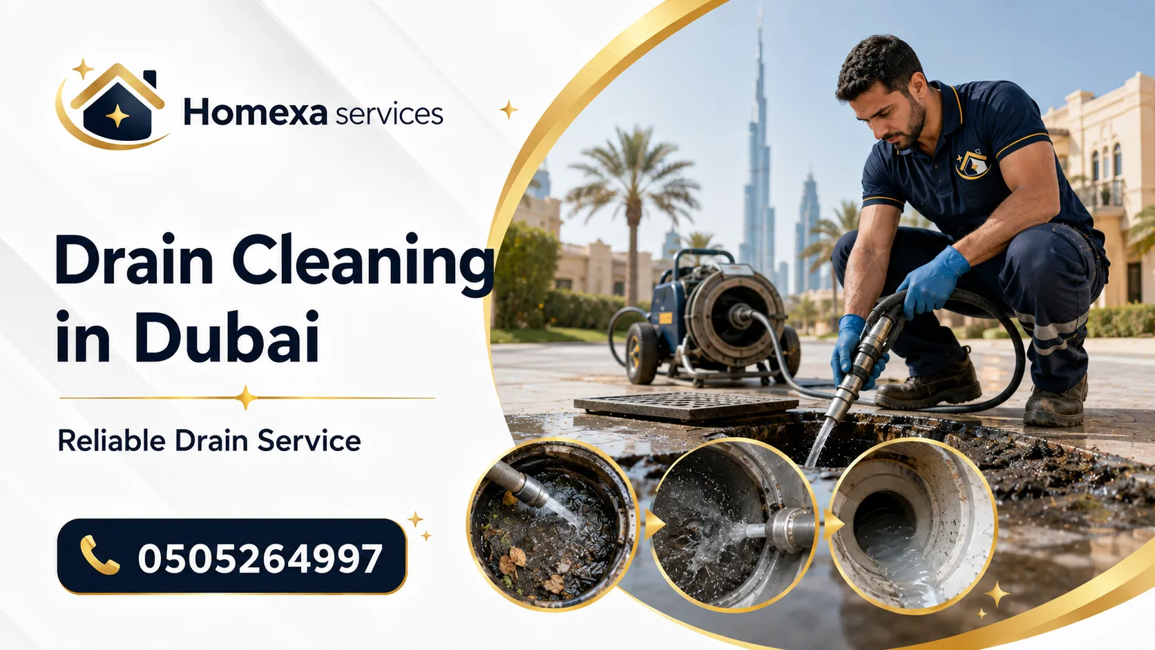 Drain Cleaning in Dubai for blocked kitchen drains bathroom drains toilets and drainage systems