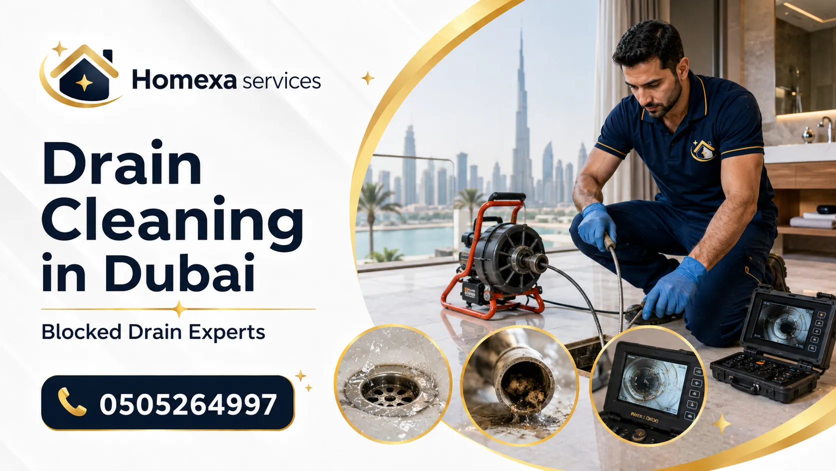 Drain Cleaning in Dubai for recurring blocked drains slow drainage and wastewater backup