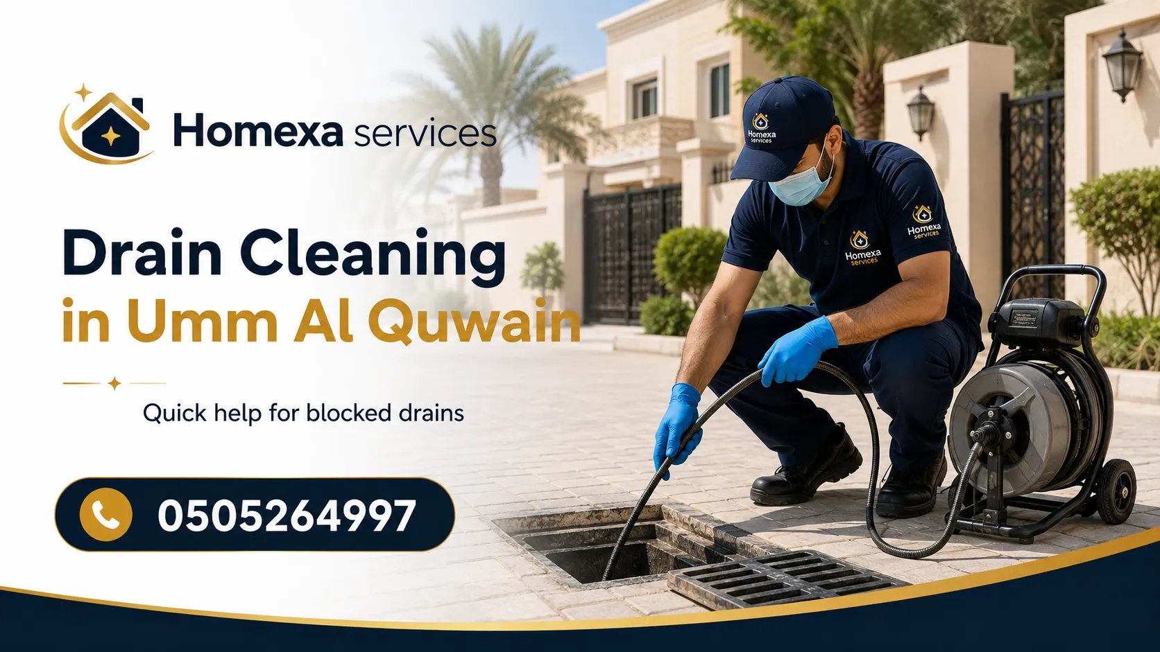 Drain Cleaning Company in Umm Al Quwain for houses villas apartments buildings and commercial properties