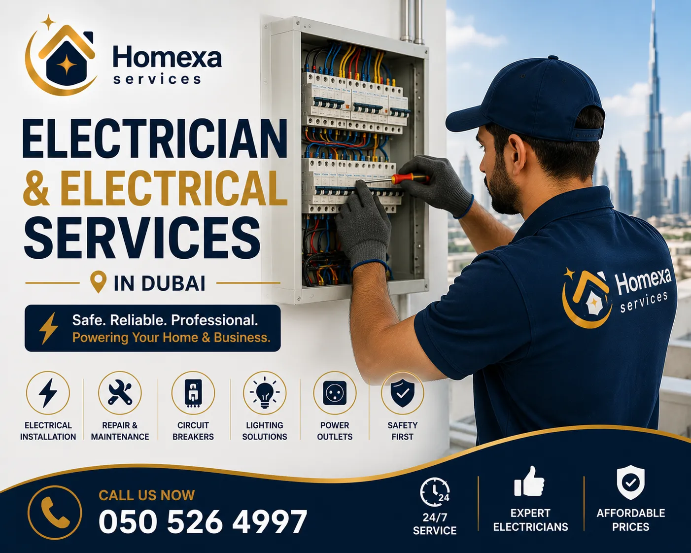 Electrician and electrical services in Dubai