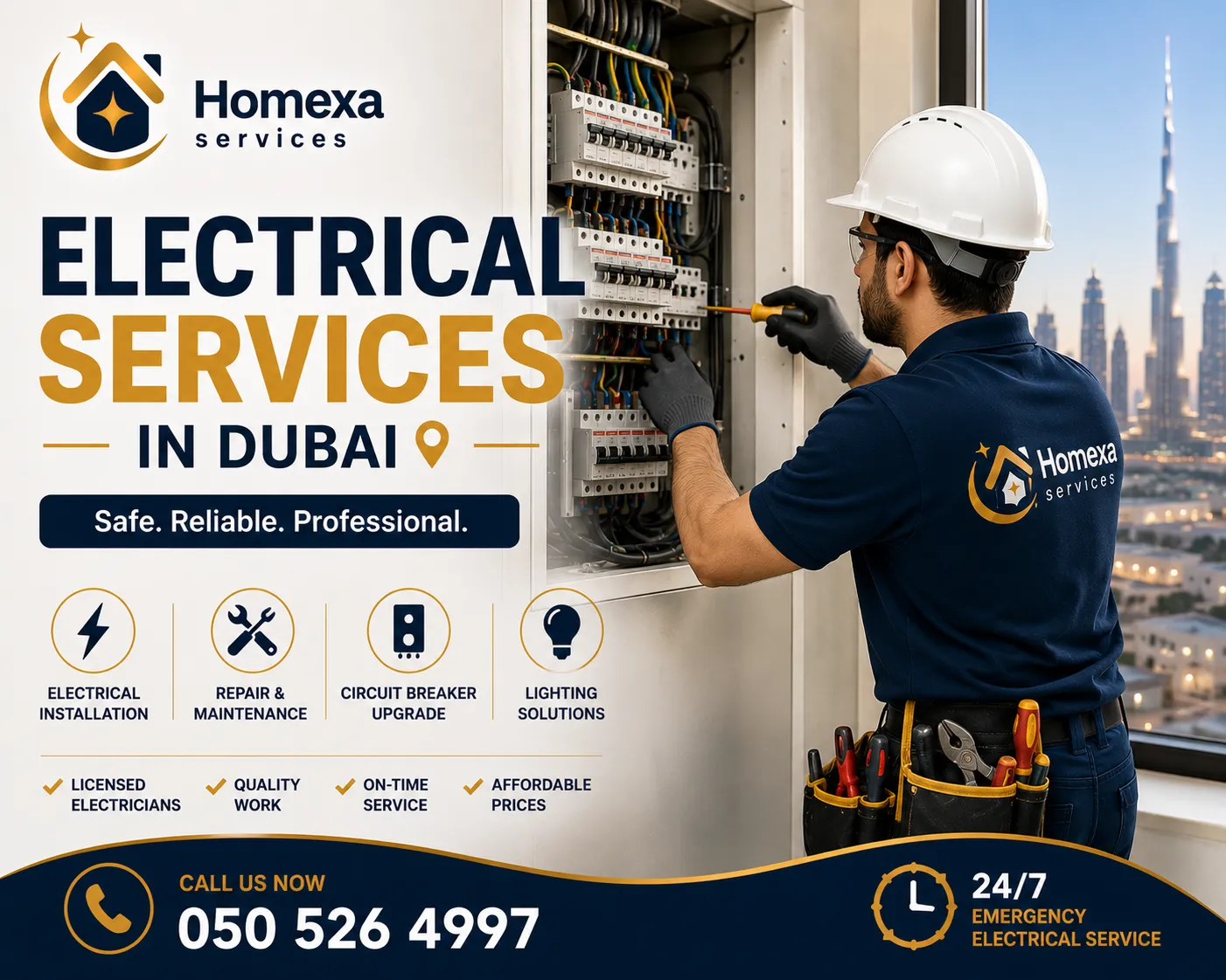 Electrical maintenance and electrician services in Dubai