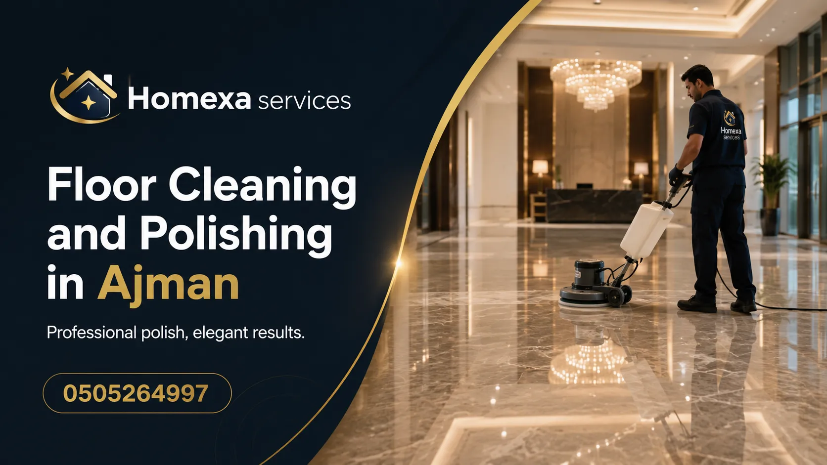 Floor cleaning and polishing prices in Ajman for residential and commercial flooring
