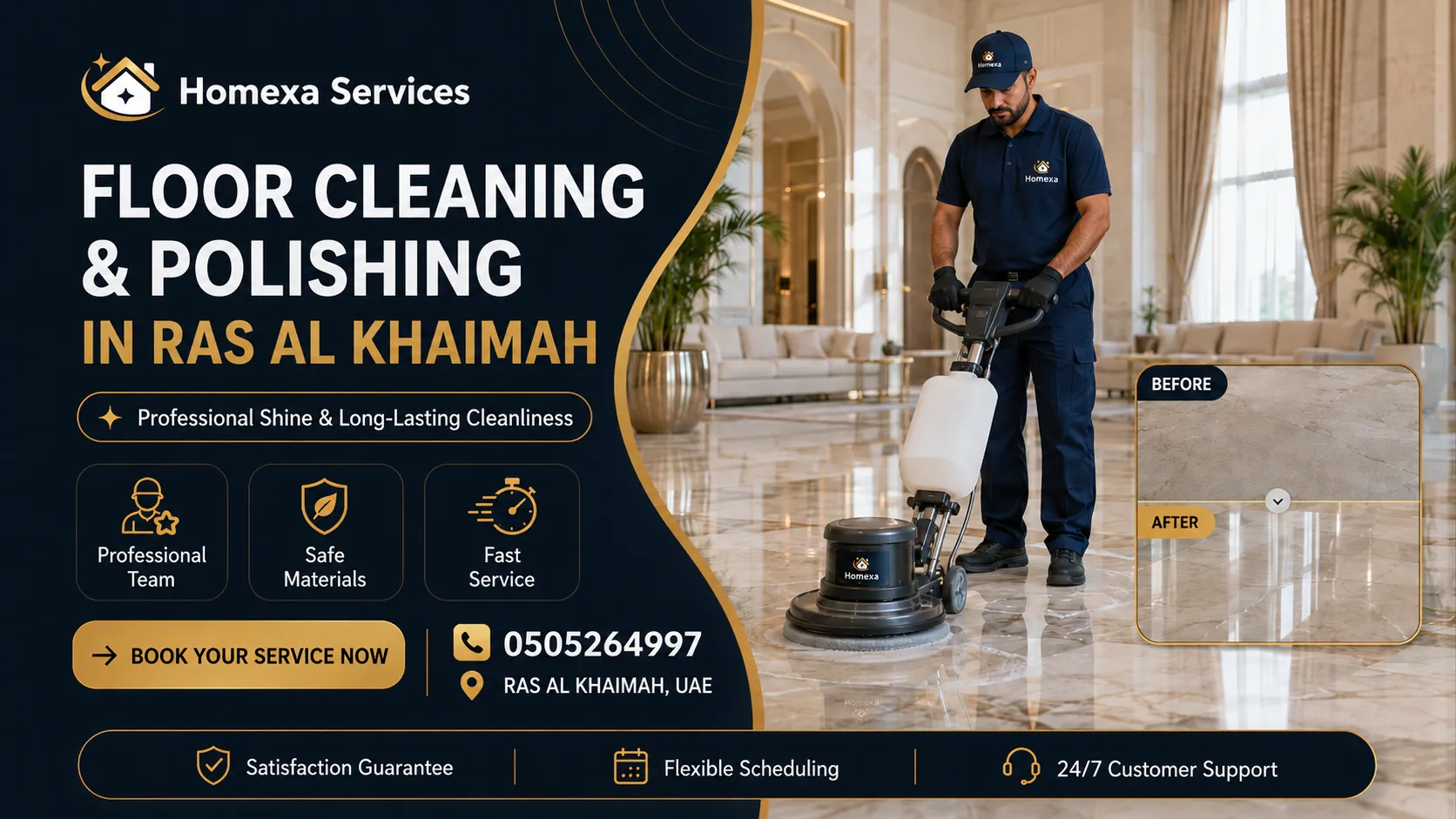 Machine floor cleaning and polishing in Ras Al Khaimah