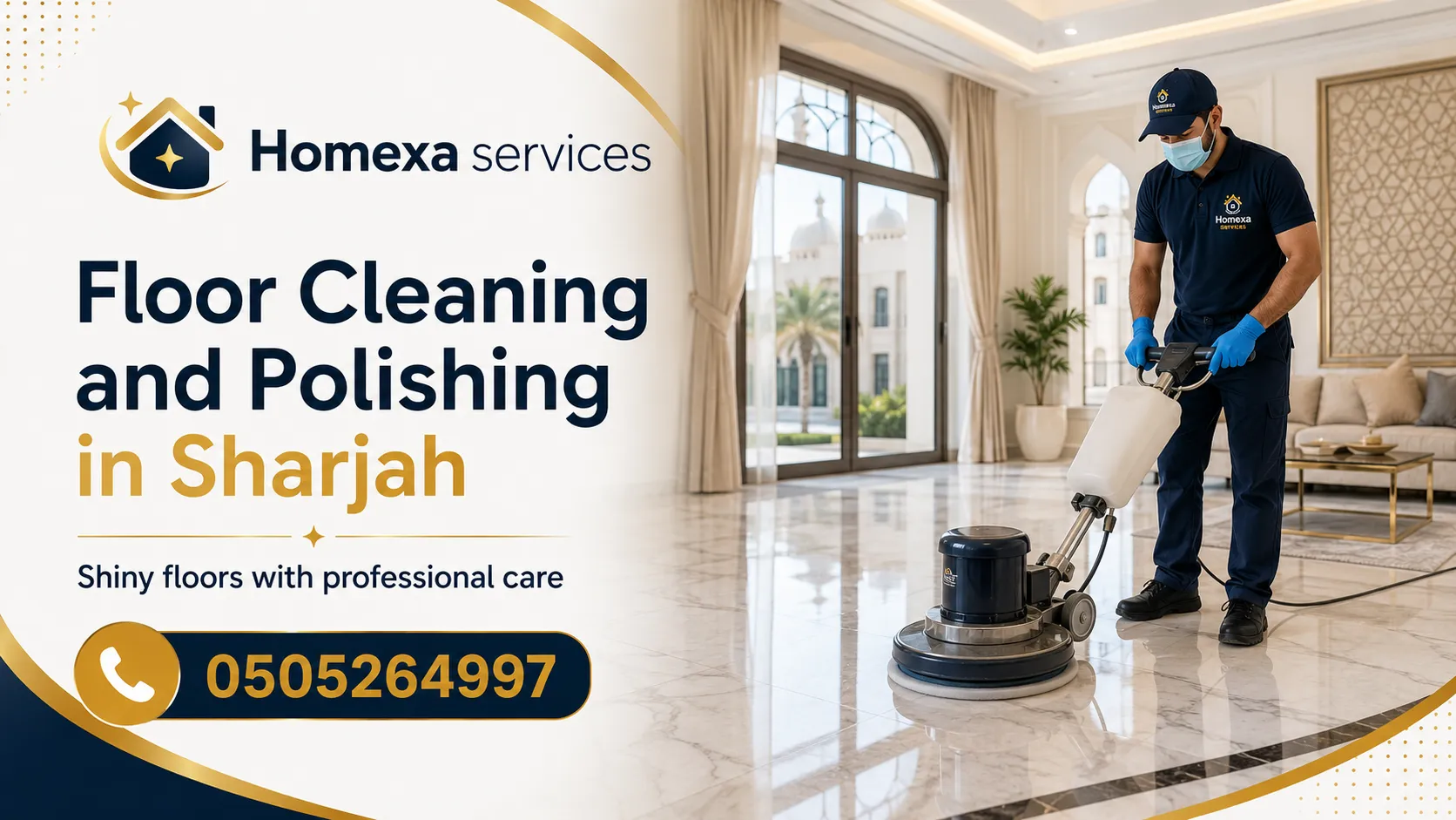 Floor cleaning and polishing company in Sharjah for homes villas offices shops and commercial properties