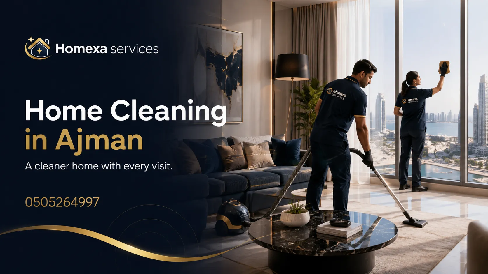 Professional home cleaning company in Ajman for routine household cleaning
