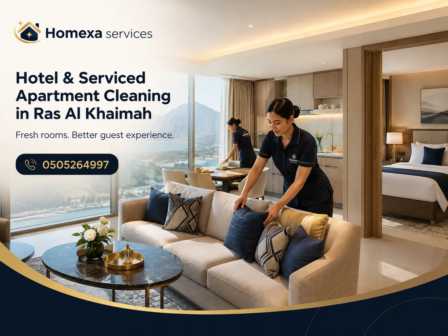 Hotel room and serviced apartment cleaning in Ras Al Khaimah