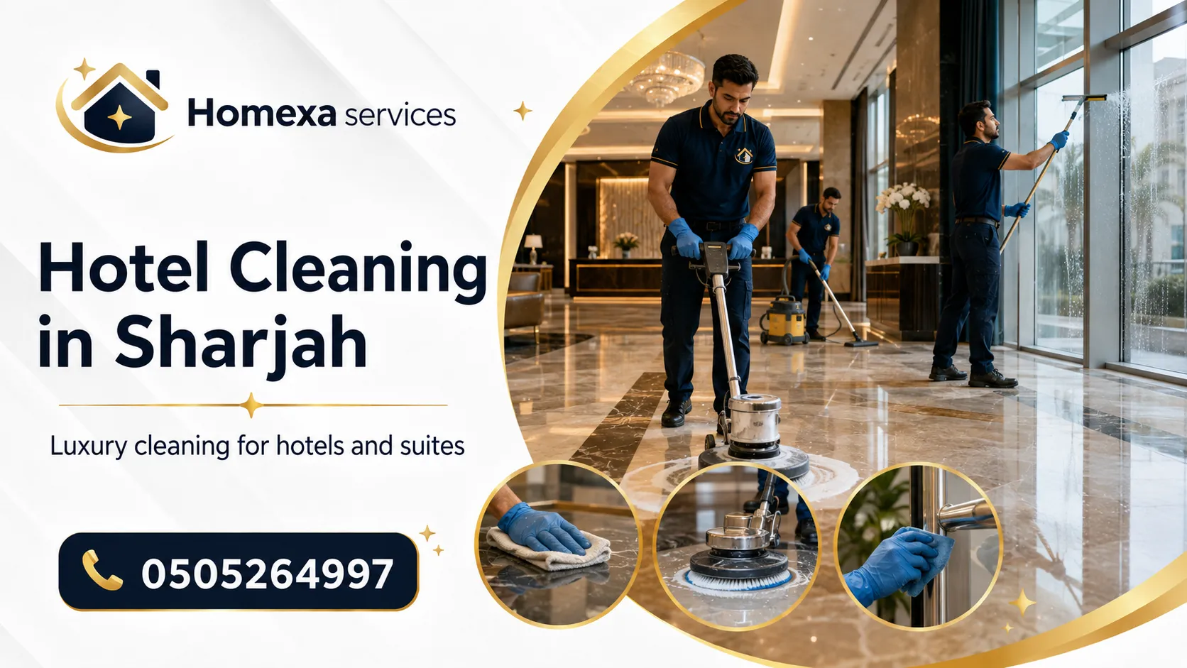 Hotel cleaning in Sharjah for guest rooms hotel apartments suites and common areas
