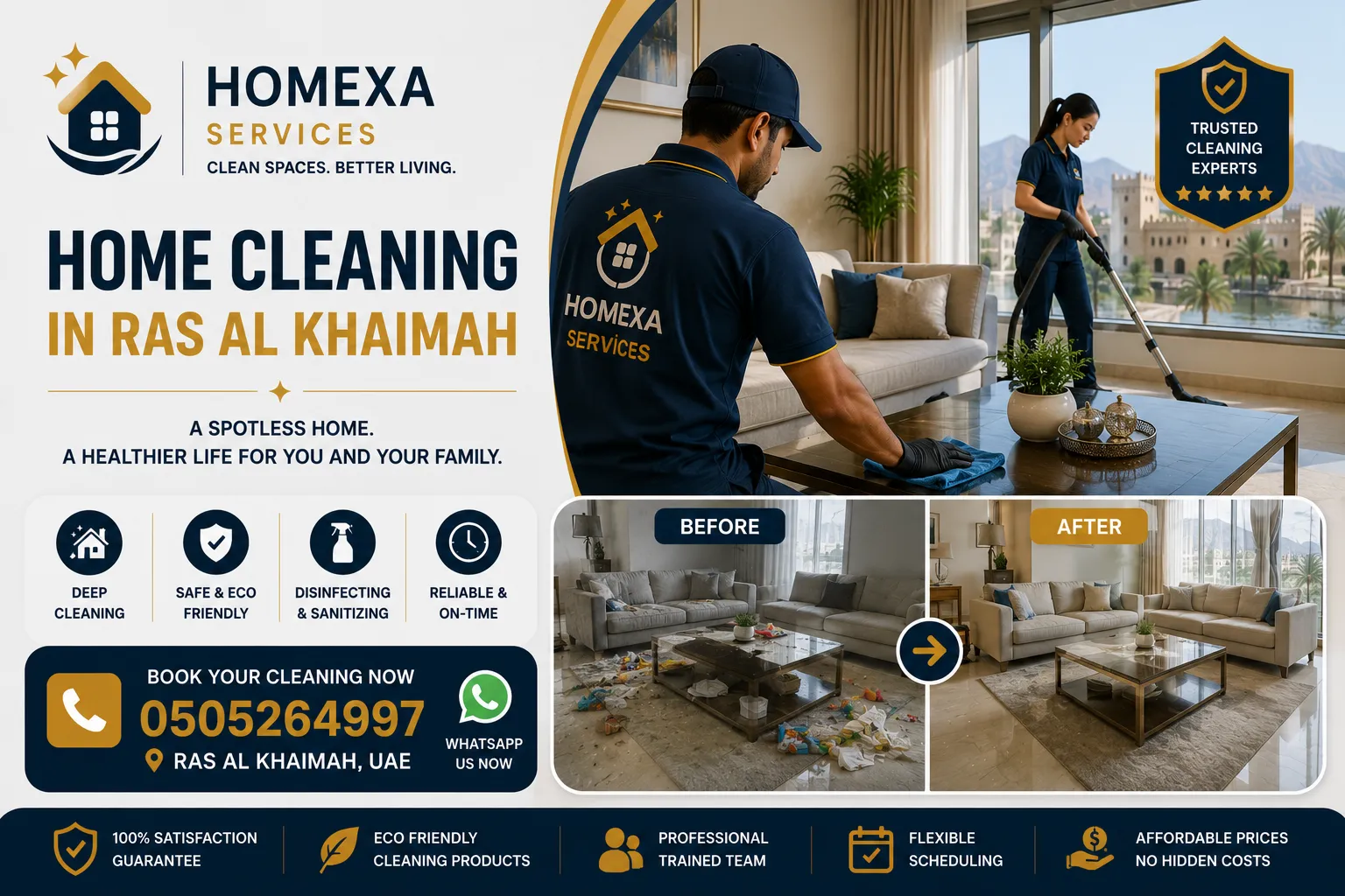 Professional house cleaning in Ras Al Khaimah