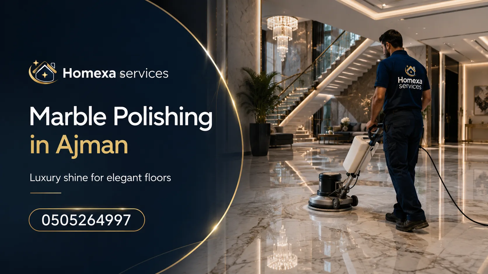 Marble Polishing in Ajman for large villas commercial buildings hotels offices and multi floor projects