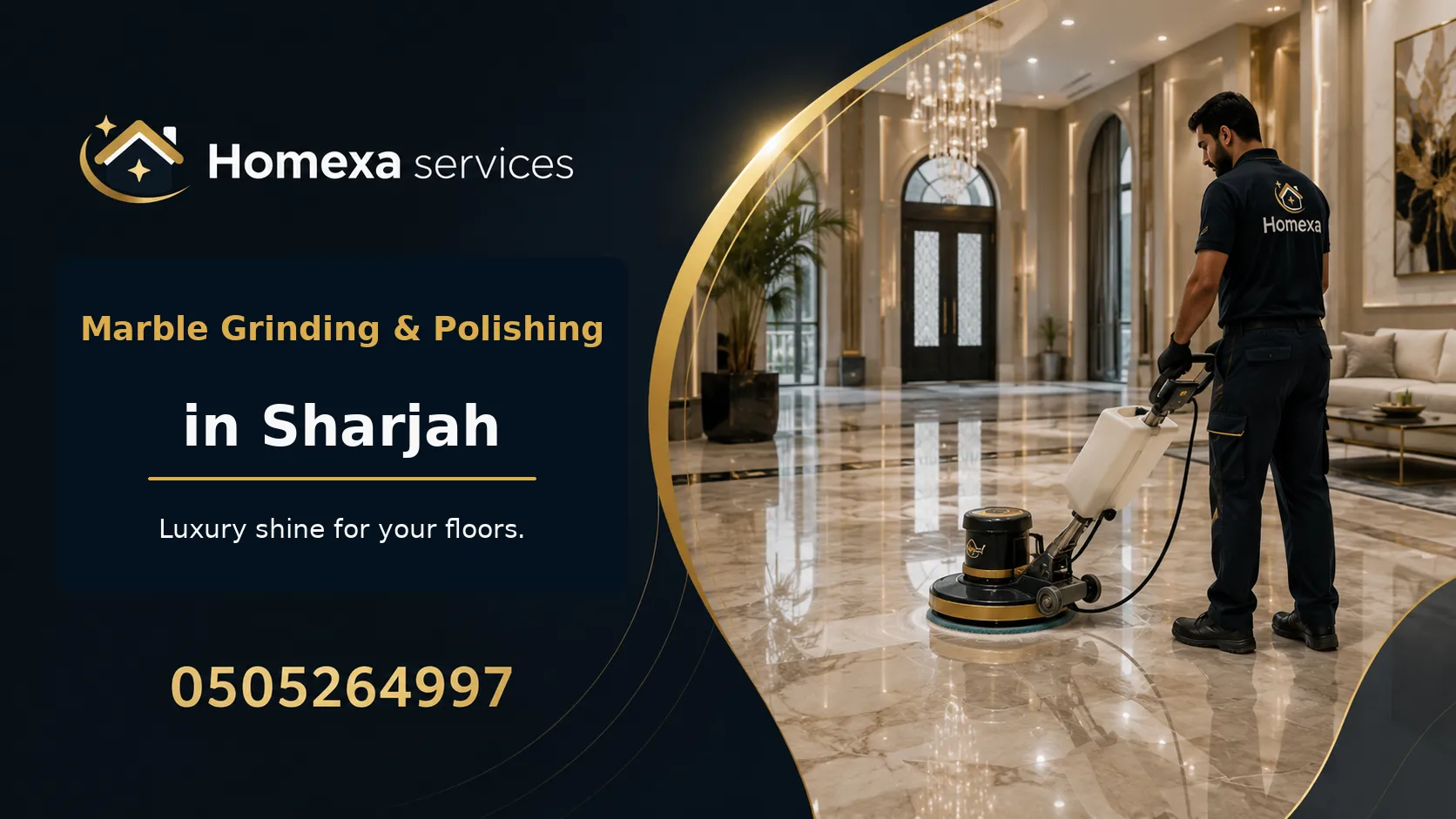 Marble Polishing in Sharjah from AED 15 per square metre for villas apartments and marble floors