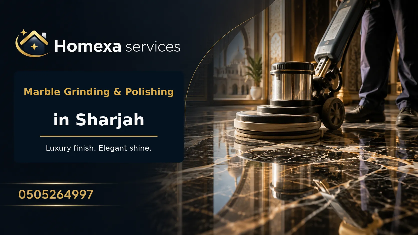 Marble polishing company in Sharjah for floors stairs dining tables and kitchen countertops