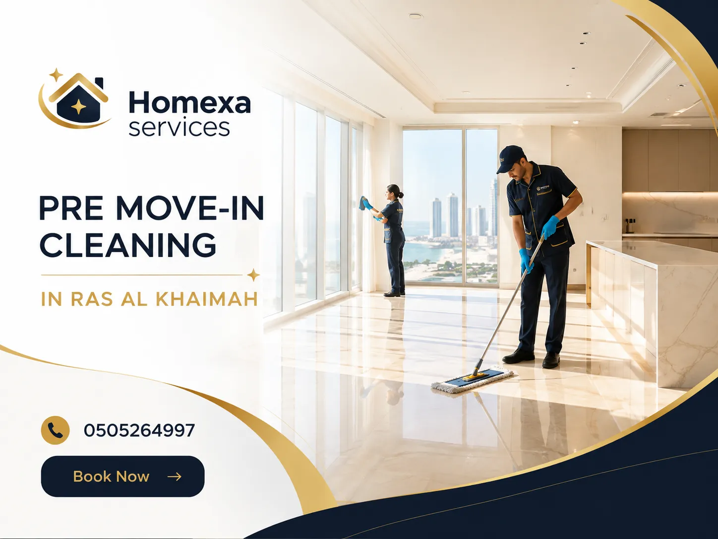 Move-in cleaning in Ras Al Khaimah before furniture delivery