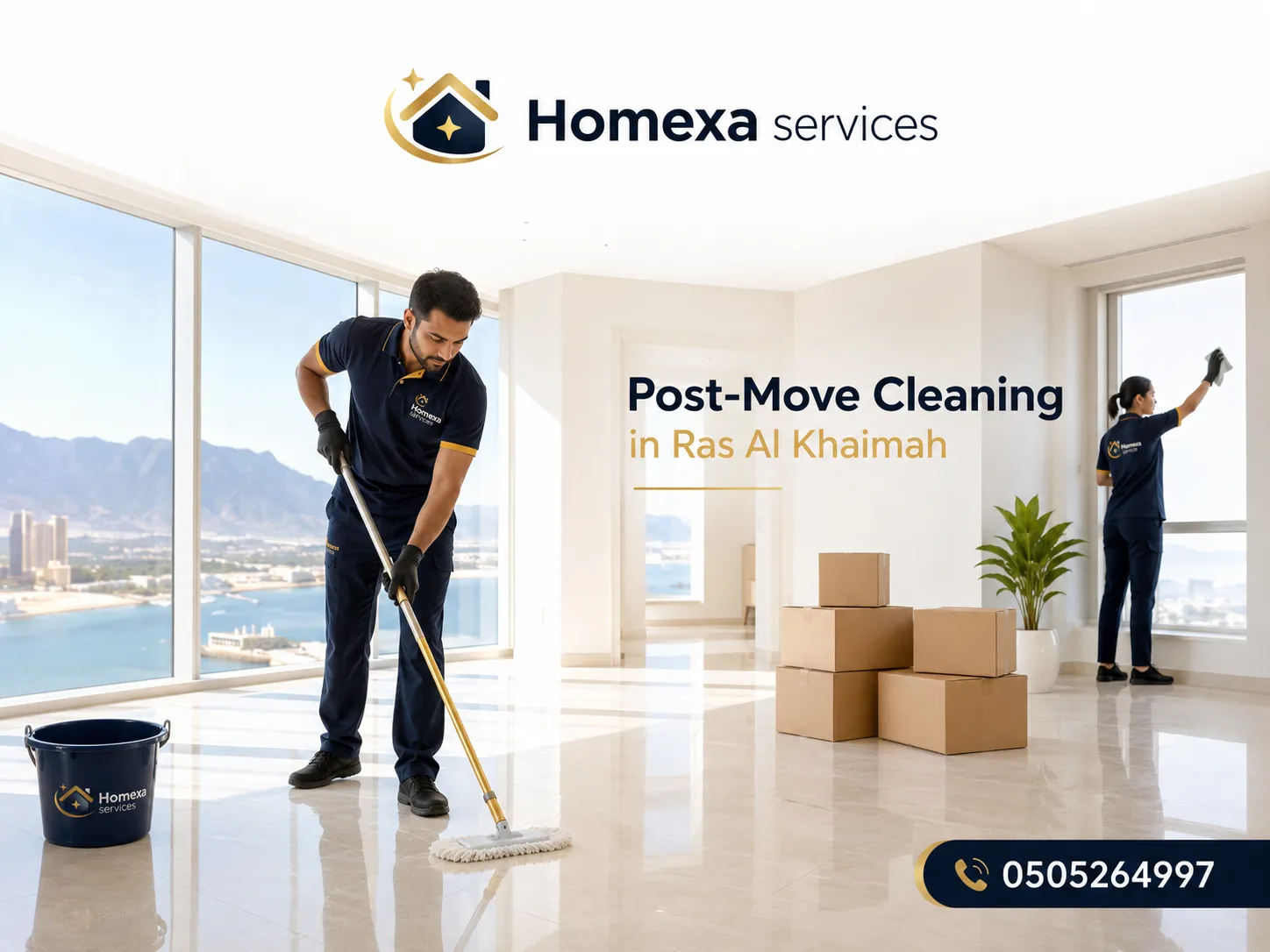 Move-out cleaning in Ras Al Khaimah after furniture removal