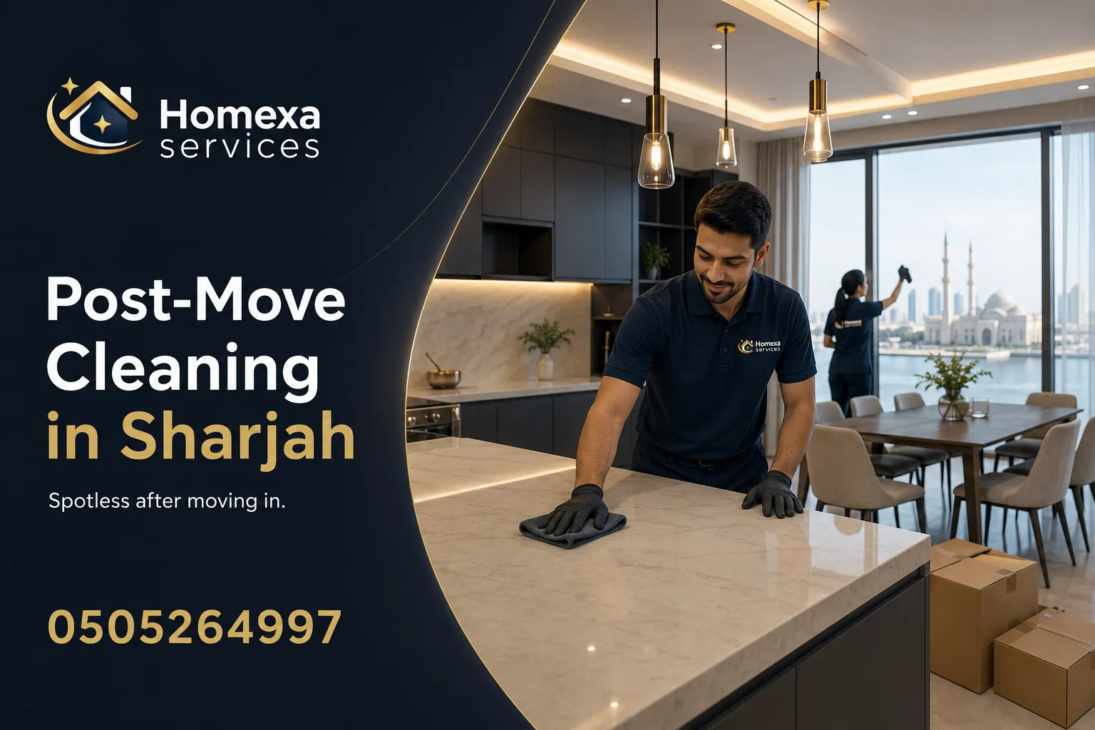 Villa and apartment move-out cleaning in Sharjah before end of tenancy and key handover