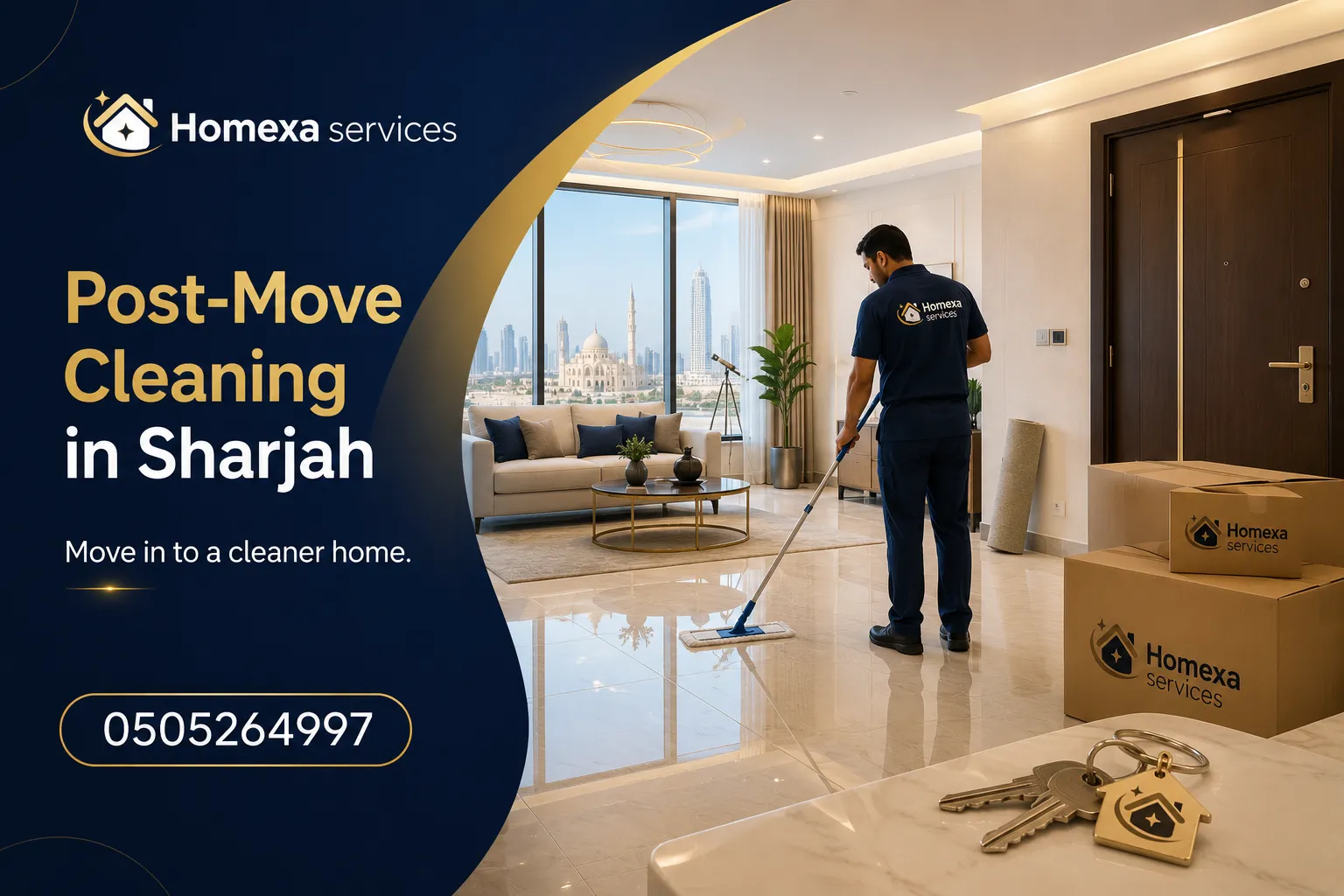 Best Move-Out Cleaning Company in Sharjah for vacant property cleaning after furniture removal