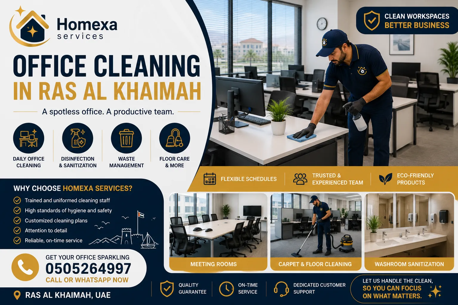 Professional office cleaning in Ras Al Khaimah