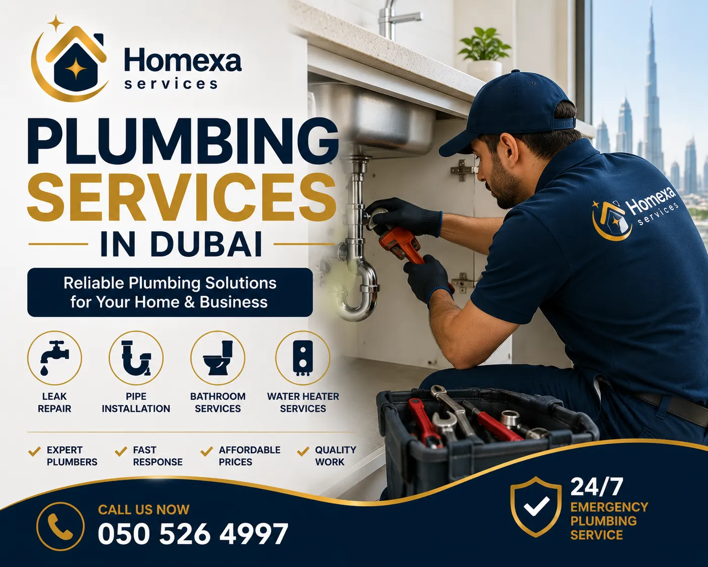 Plumber and plumbing services in Dubai