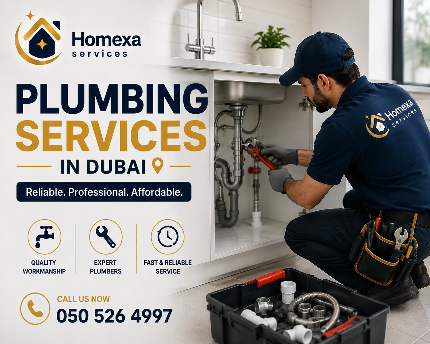 Plumbing repair and water leakage services in Dubai