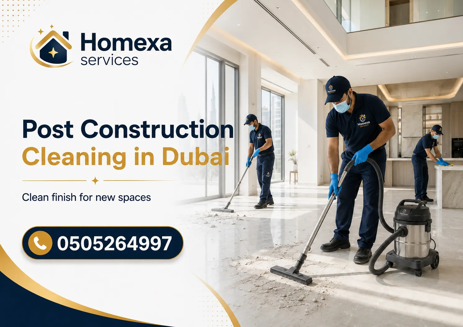 Post construction villa cleaning in Dubai before move in and property handover