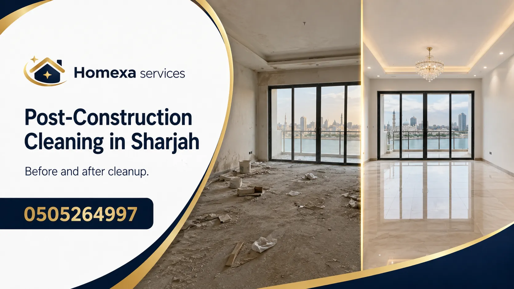 After builders cleaning in Sharjah for villas and apartments after finishing work