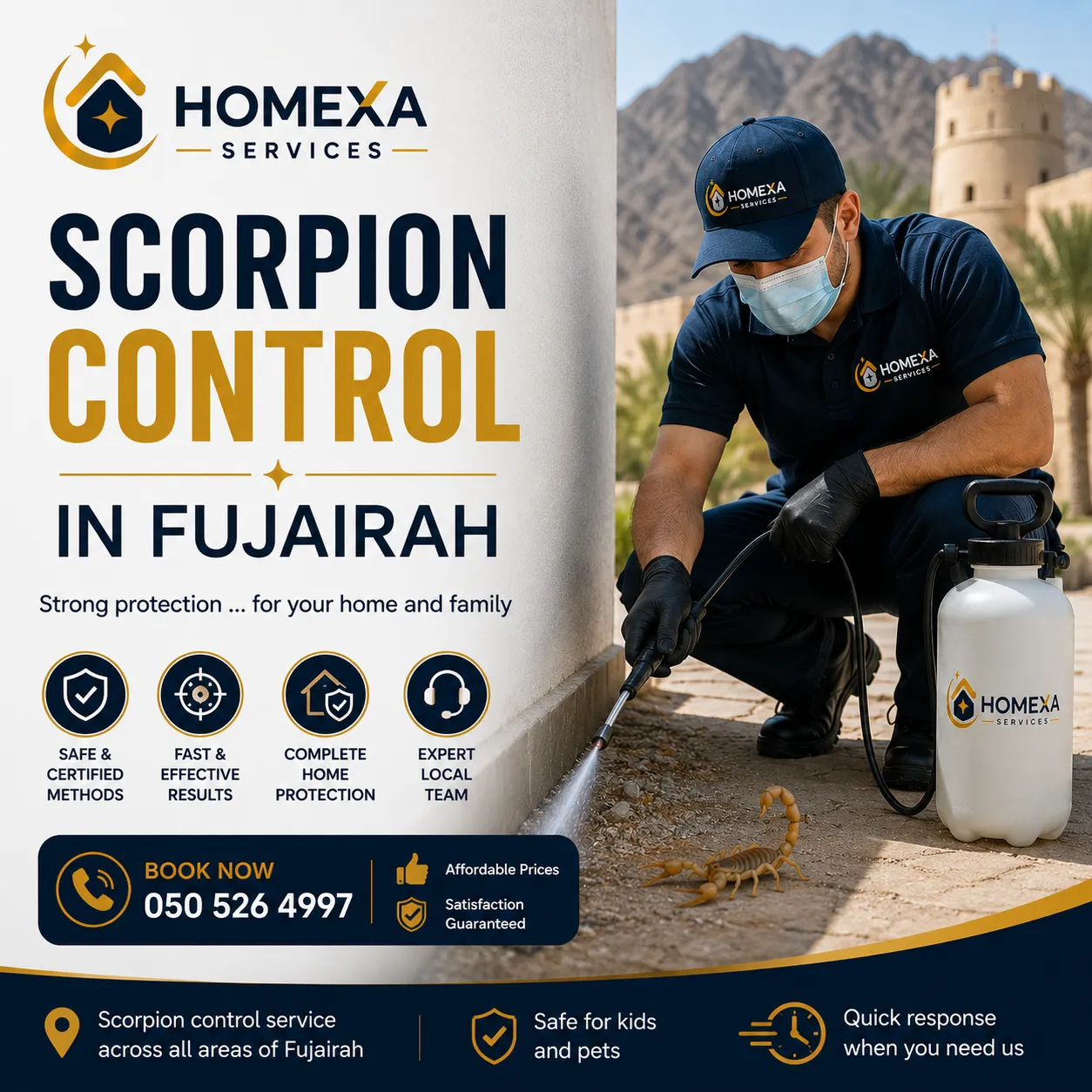 Scorpion control in Fujairah