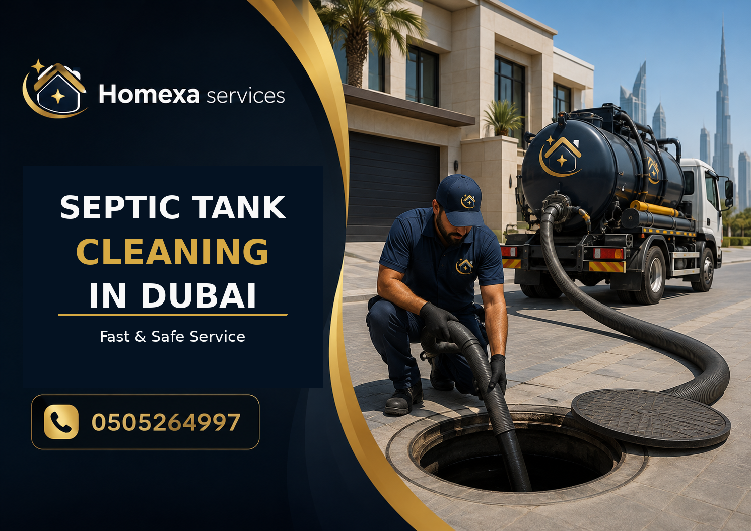 Sewage Tank Cleaning in Dubai with wastewater pumping sludge and sediment removal