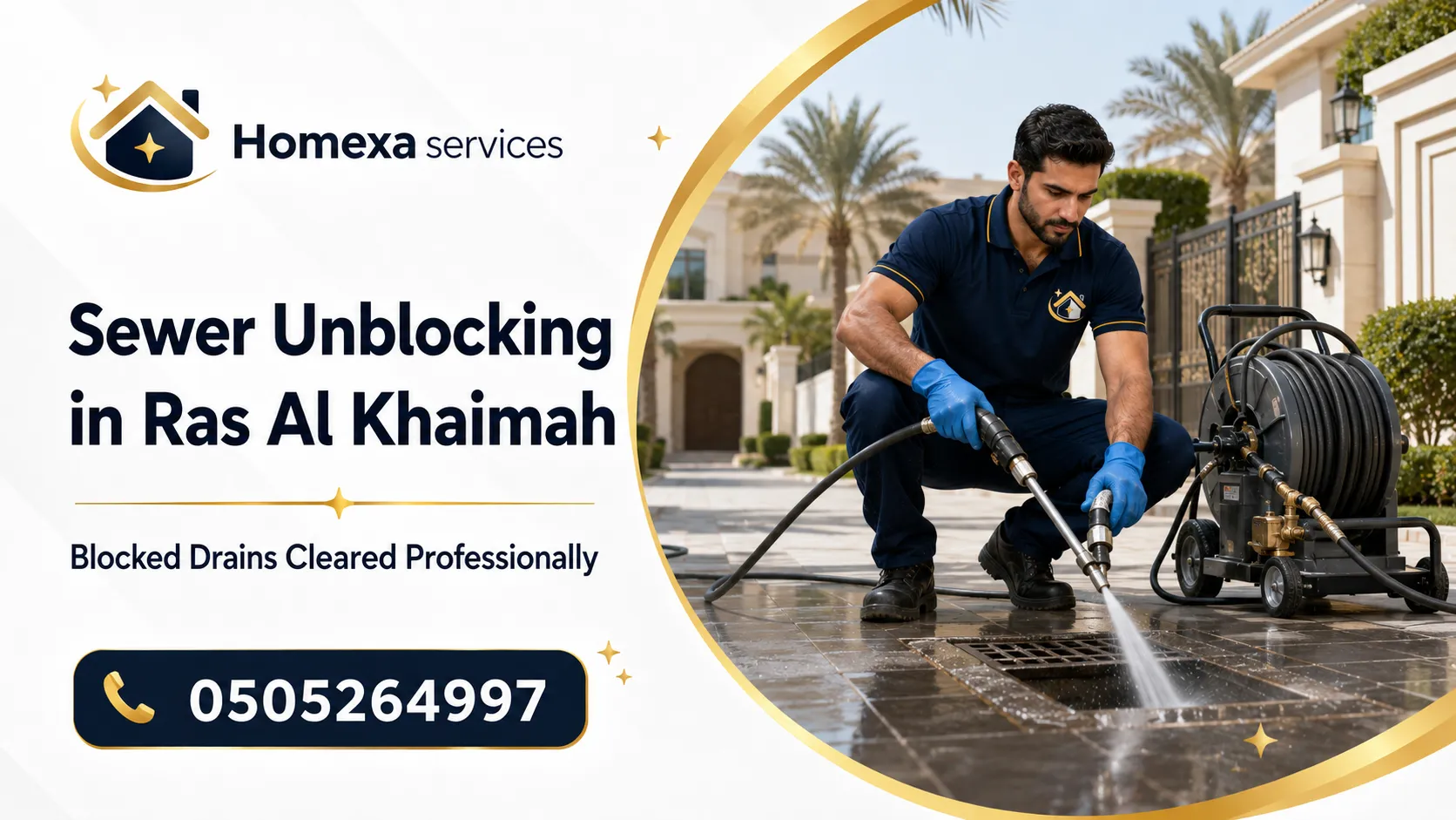 Professional sewer unblocking company in Ras Al Khaimah for villas houses buildings restaurants and commercial properties