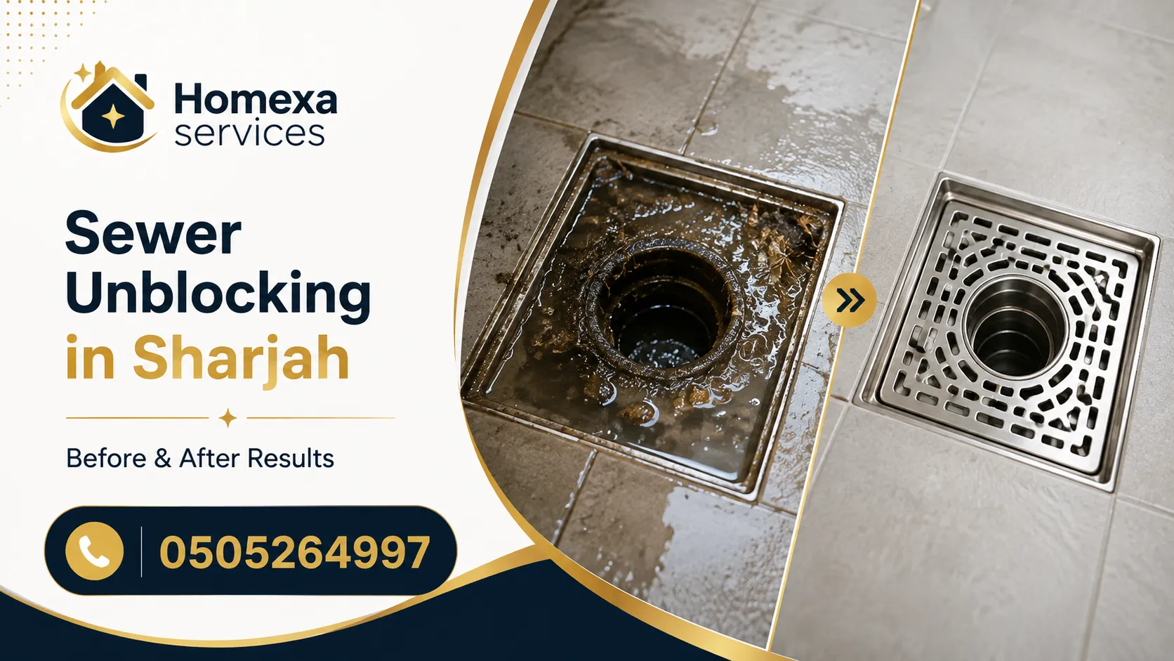 Sewer Unblocking in Sharjah for blocked drainage lines slow drains and wastewater backup