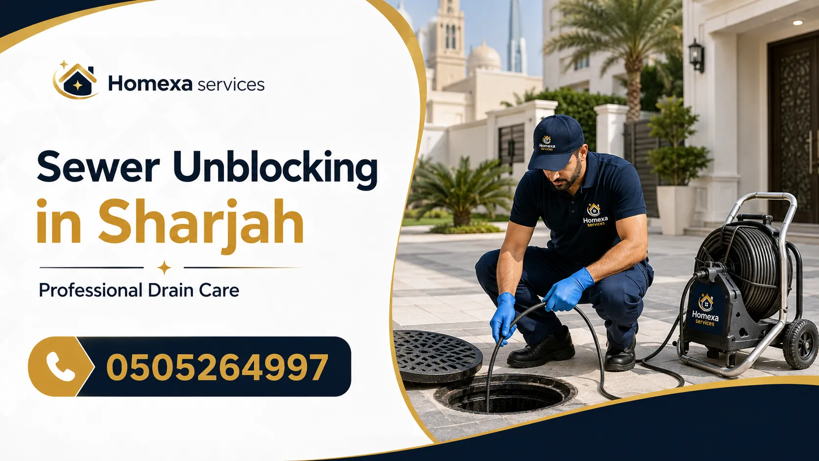 Sewer Unblocking Company in Sharjah for recurring drainage blockages water backup and slow sewer lines