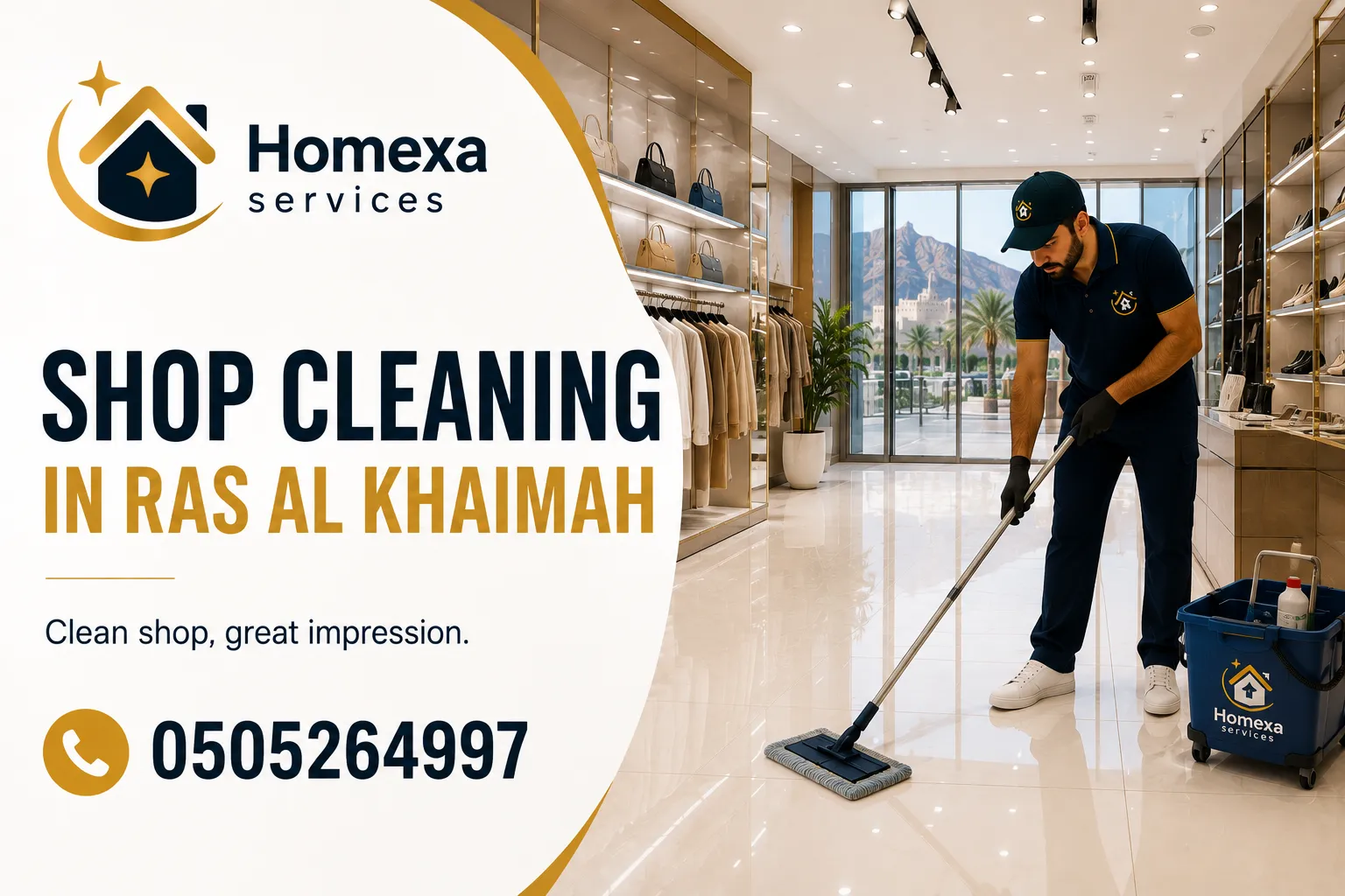 Professional shop cleaning in Ras Al Khaimah
