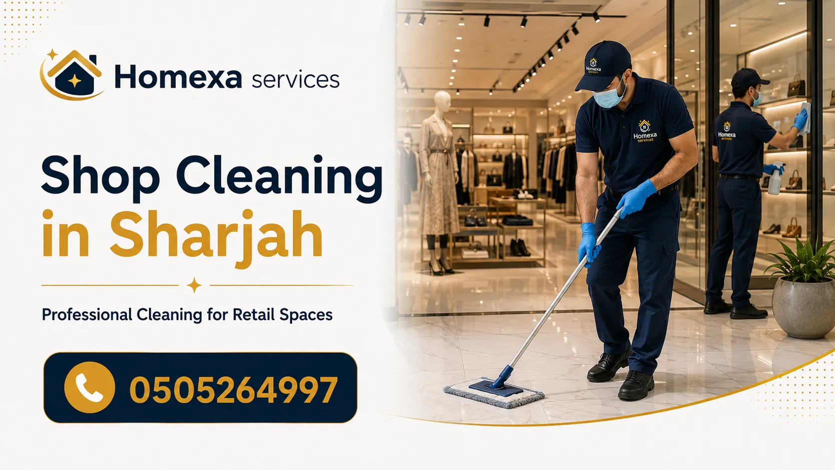 Professional shop cleaning company in Sharjah for stores boutiques salons and retail businesses