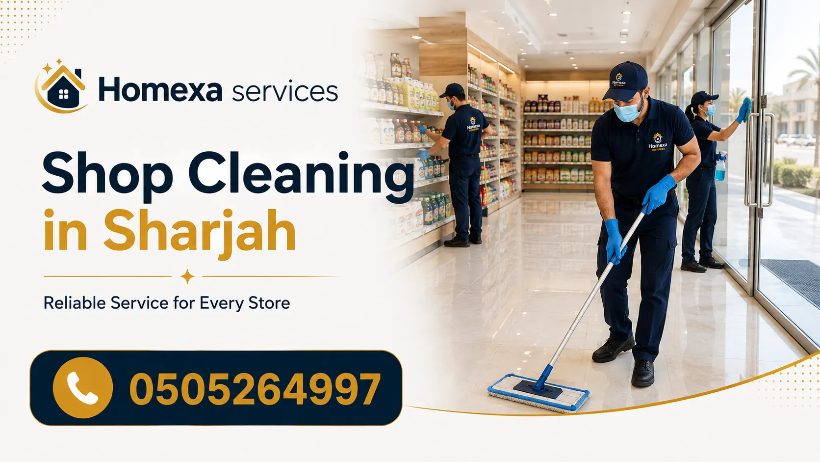 Deep shop cleaning in Sharjah before opening after closing and after renovation