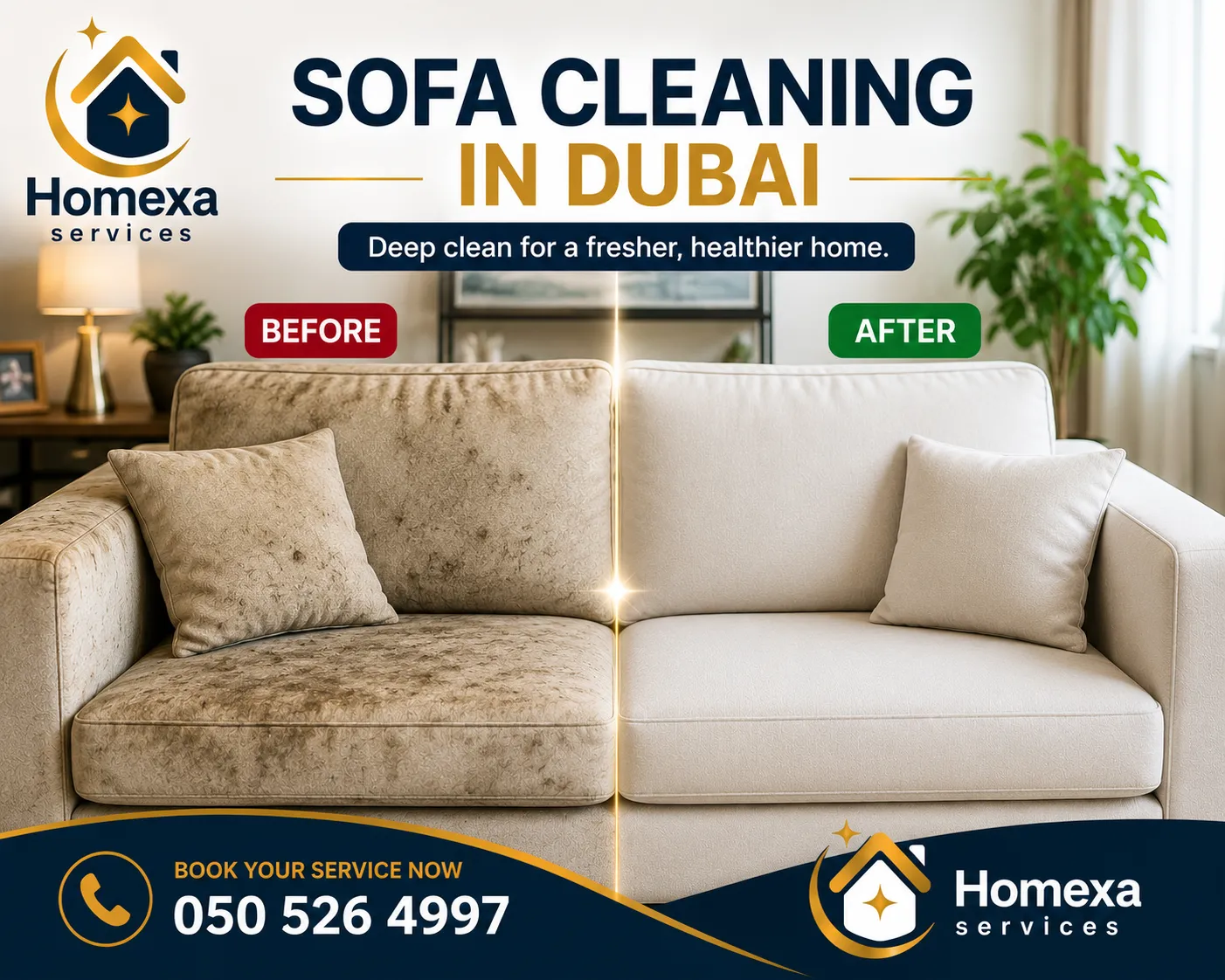 Steam sofa and upholstery cleaning in Dubai