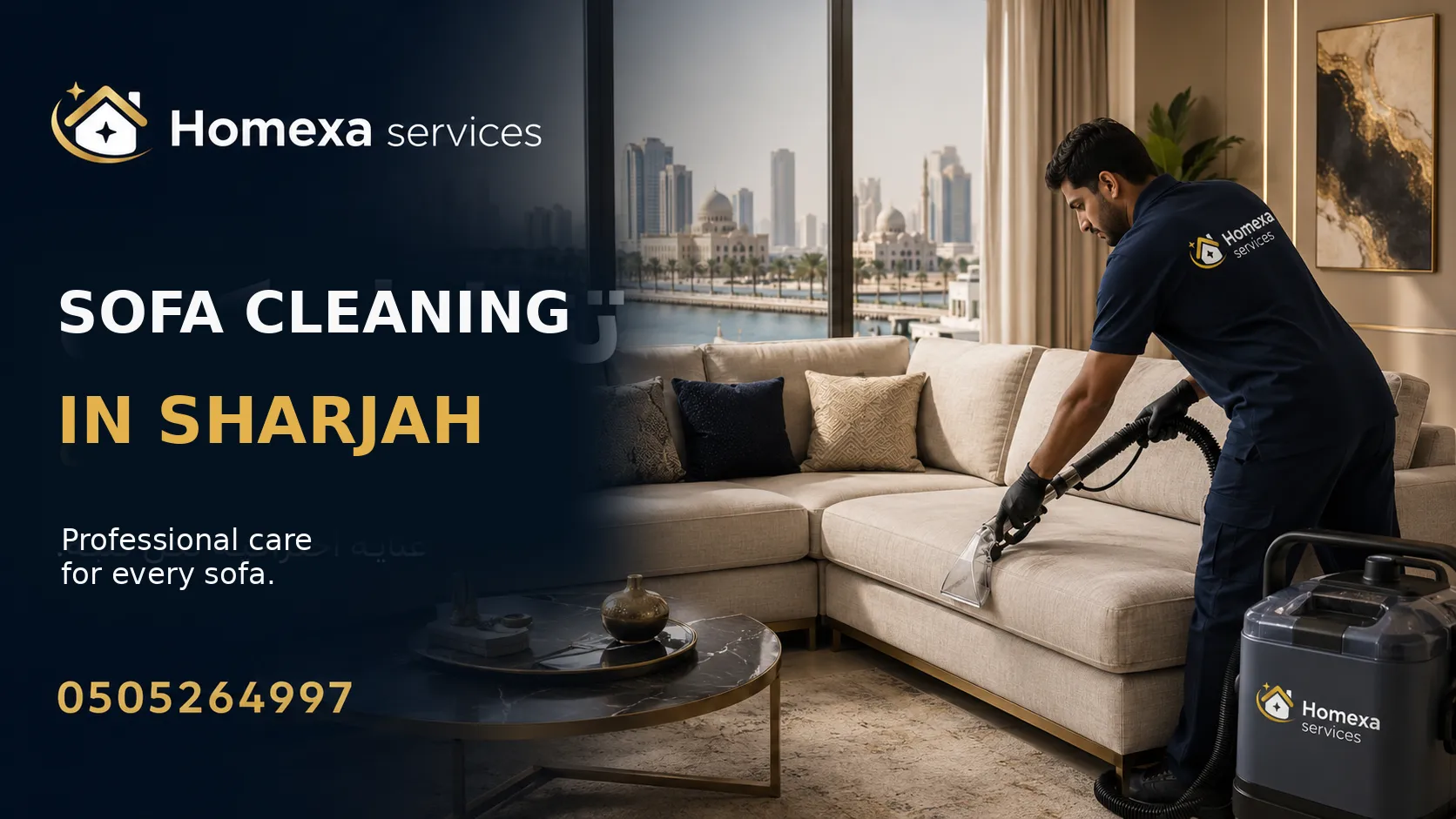 Sofa cleaning in Sharjah for fabric sofas couches L shape sofas and upholstered seating