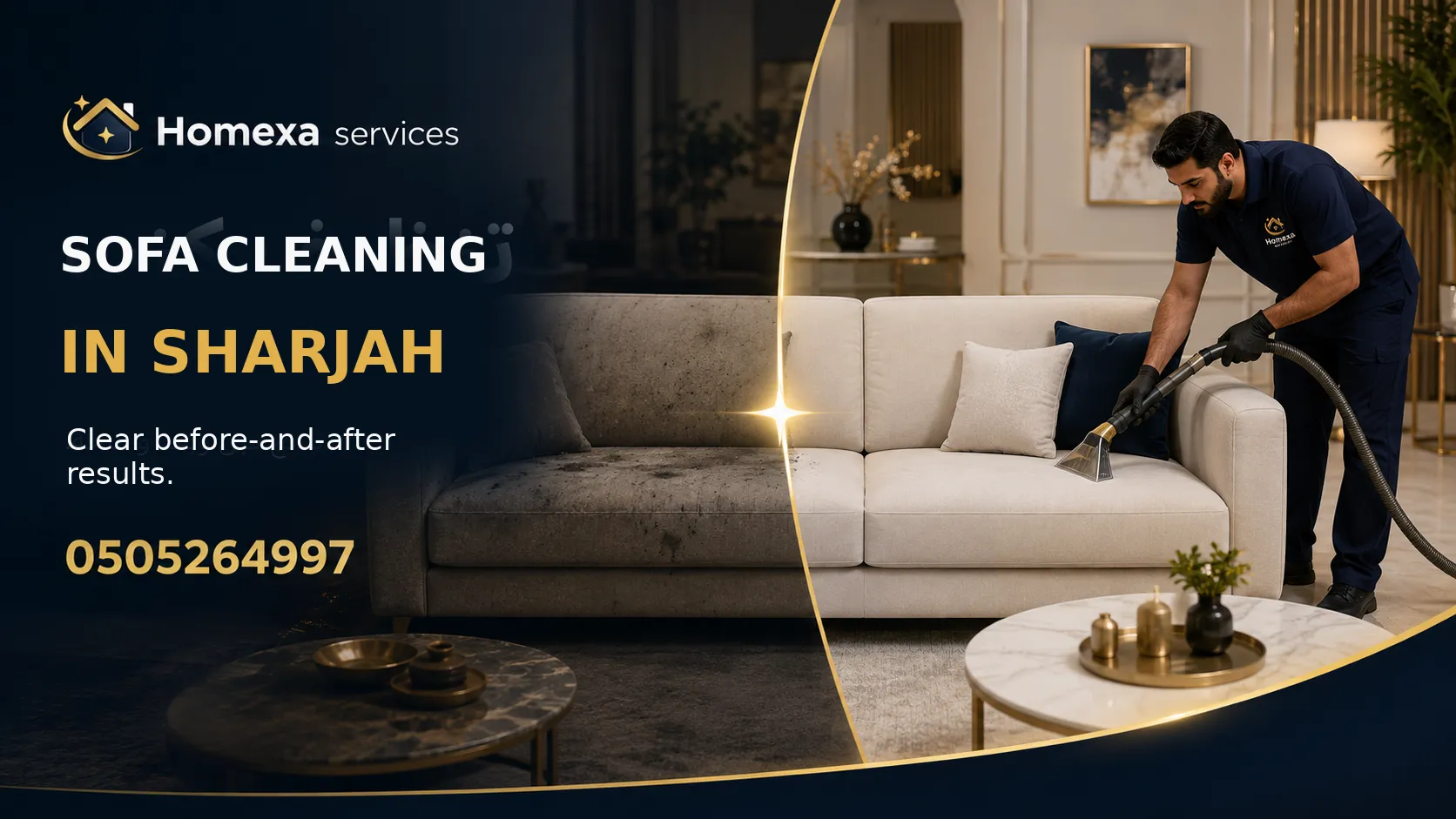 Sofa stain removal and upholstery cleaning in Sharjah for fabric couches and sectional sofas
