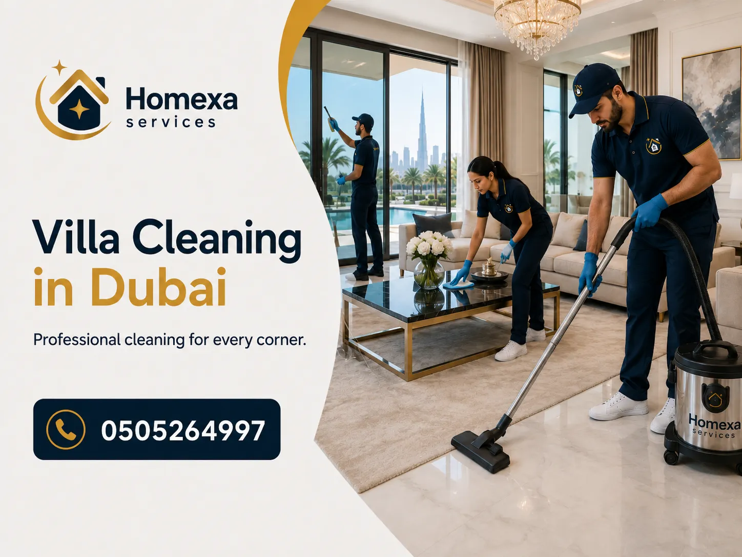 Professional villa cleaning in Dubai