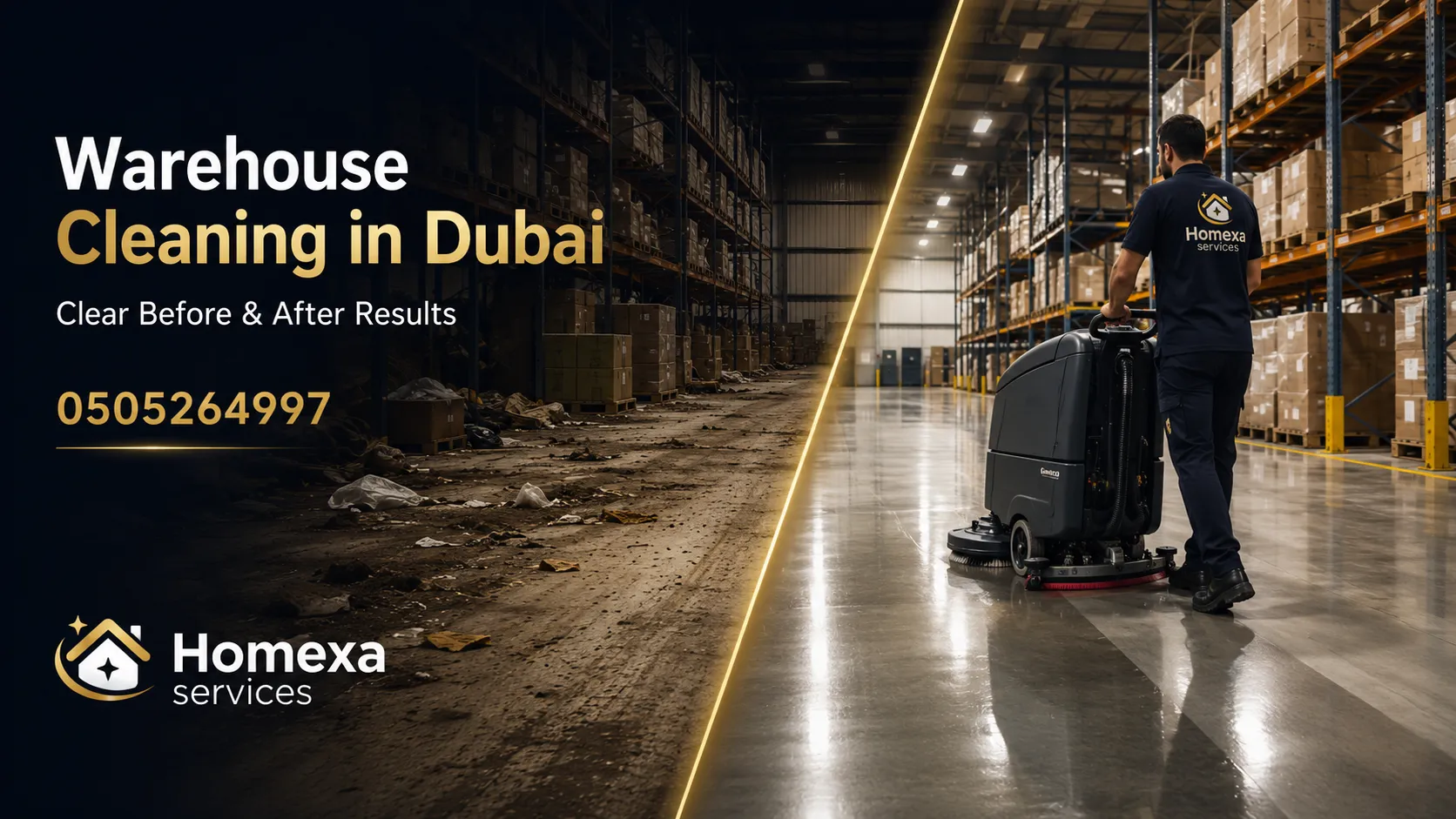 Warehouse Cleaning in Dubai for commercial industrial and logistics storage facilities