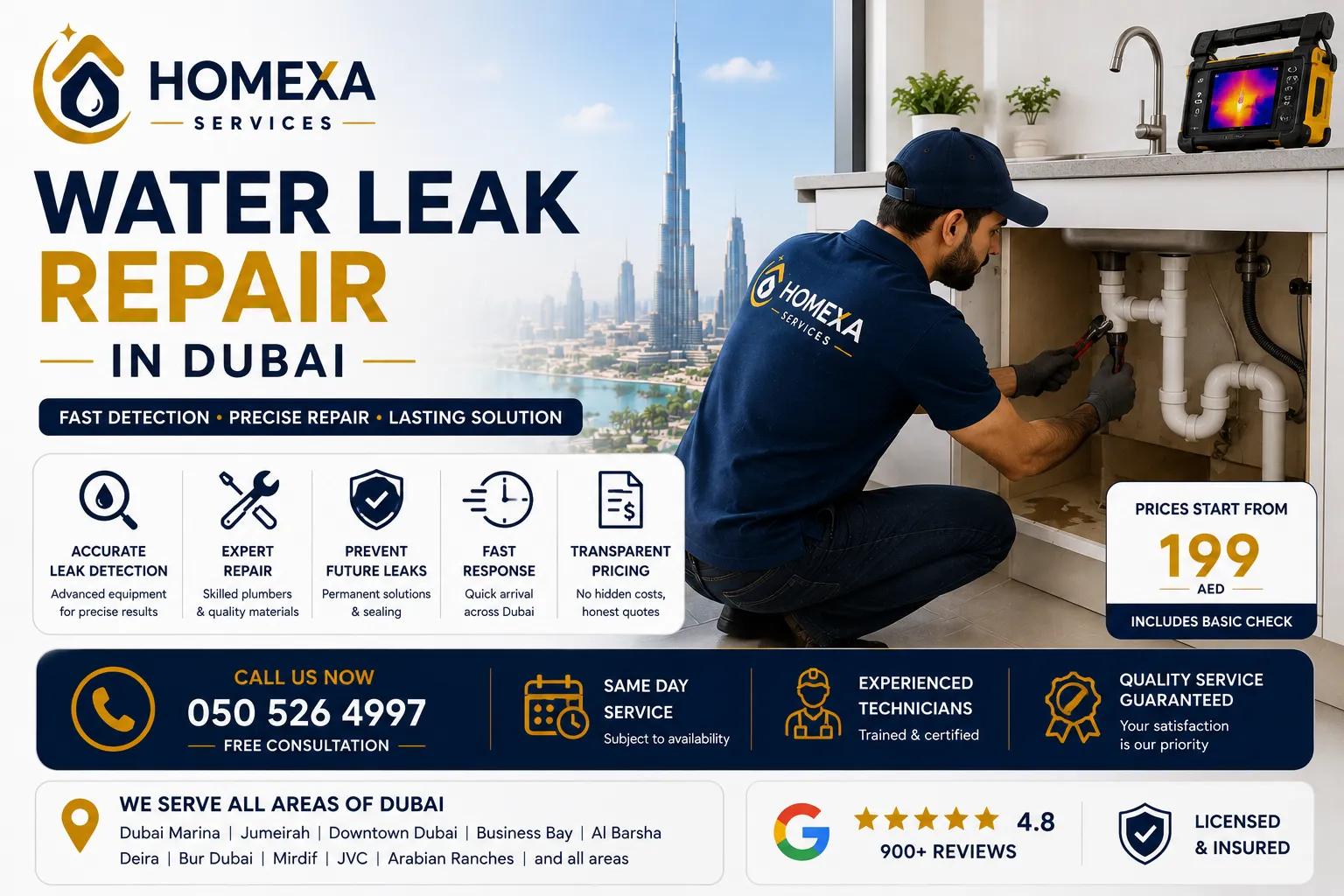 Water Leak Repair in Dubai