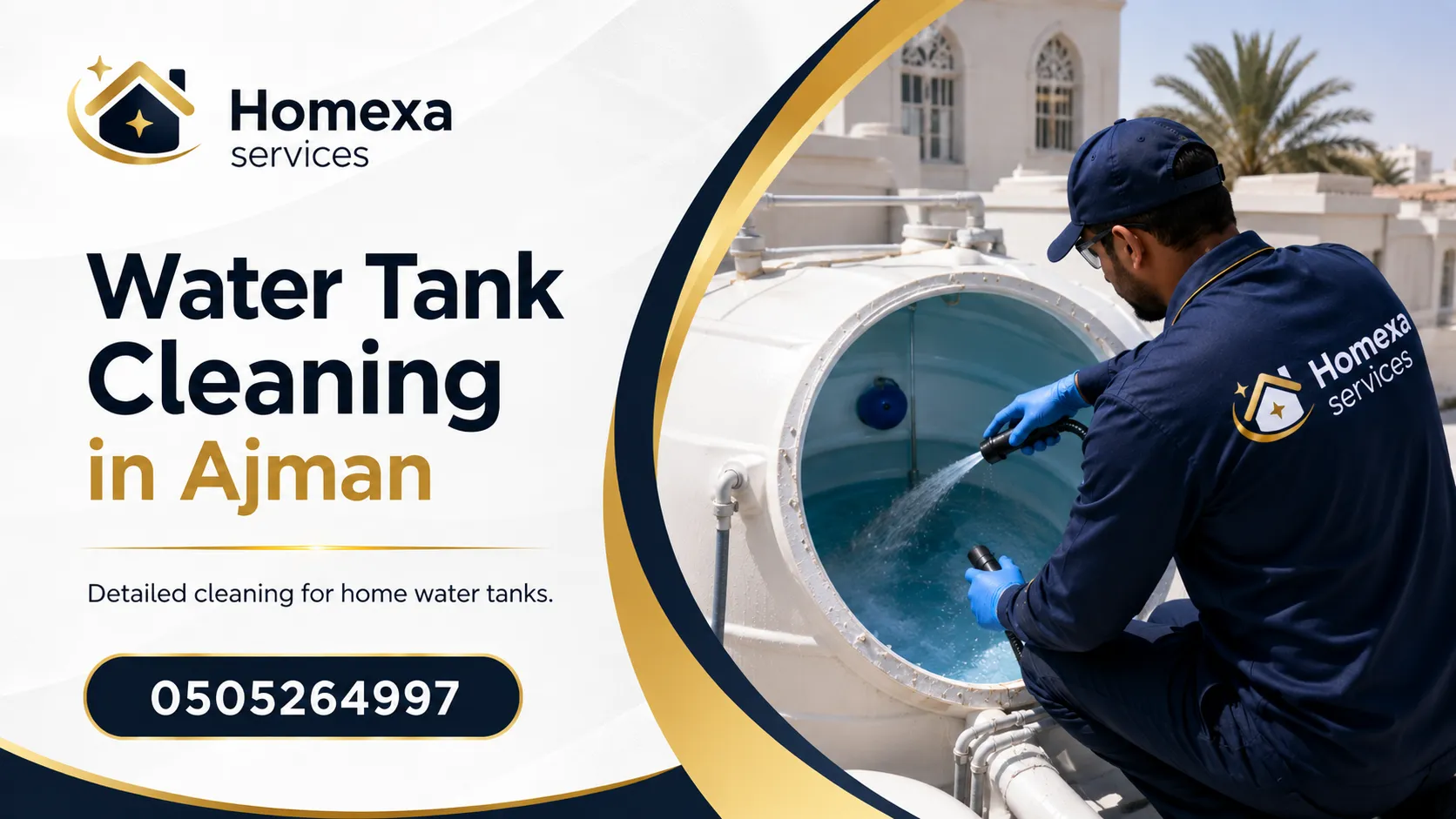 Water Tank Cleaning in Ajman with sediment removal and internal tank cleaning
