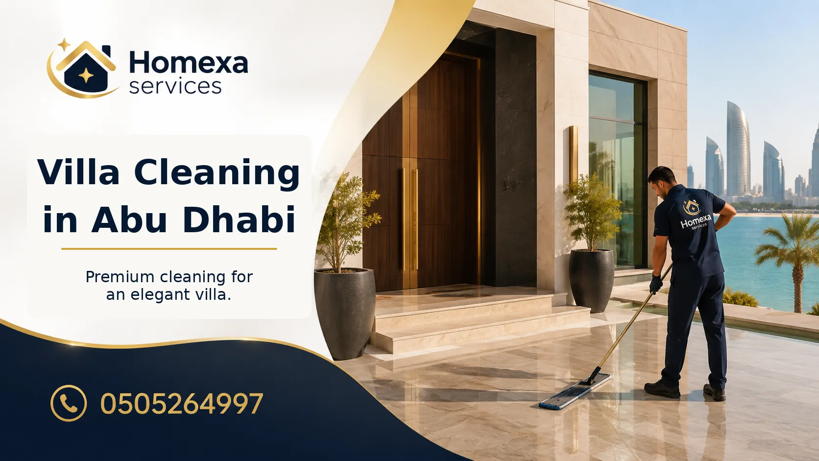 Best villa cleaning company in Abu Dhabi for furnished empty large and luxury villas