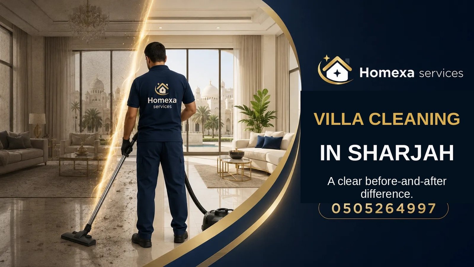 Villa cleaners in Sharjah for complete deep and recurring cleaning of large villas