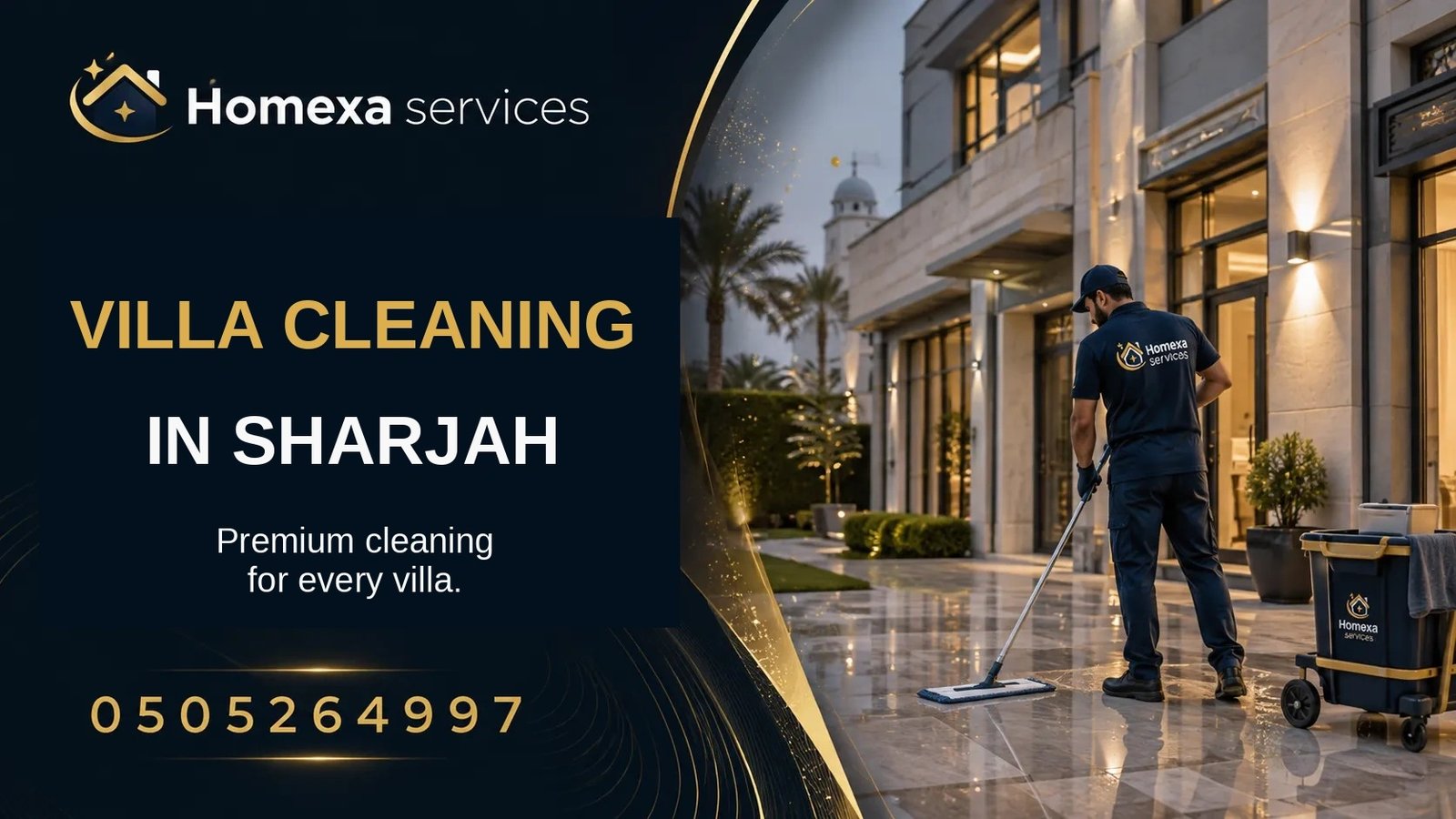 Villa cleaning services in Sharjah for furnished empty large and multi-storey villas