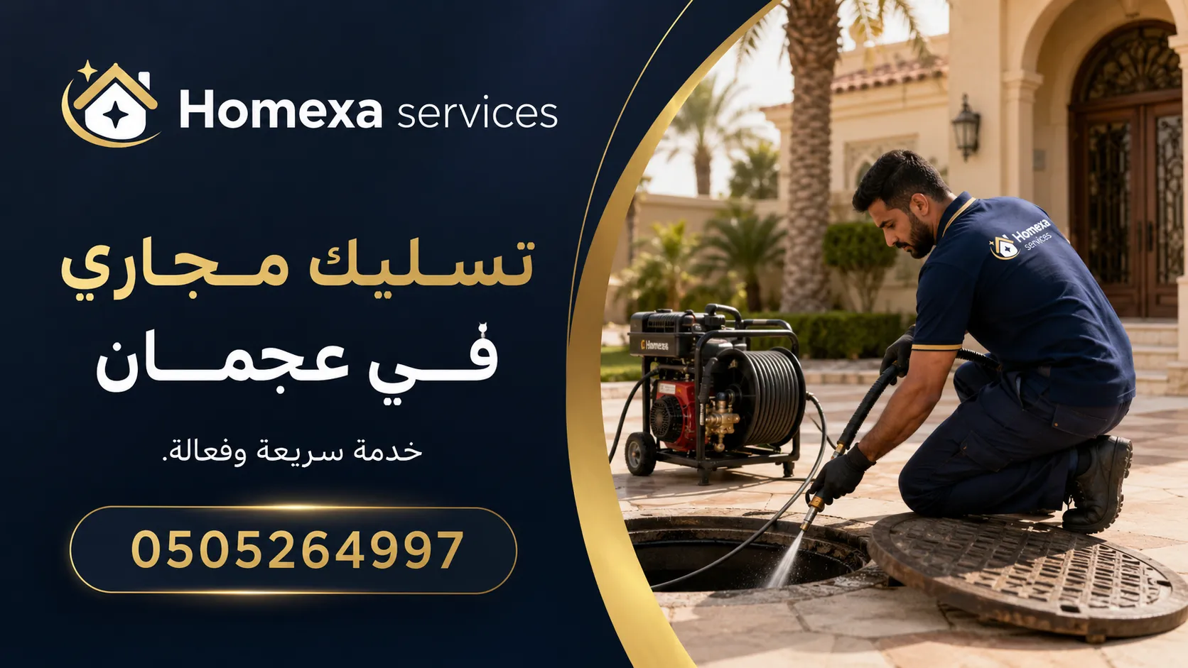 تسليك مجاري في عجمان وفتح انسداد الصرف وتنظيف المواسير